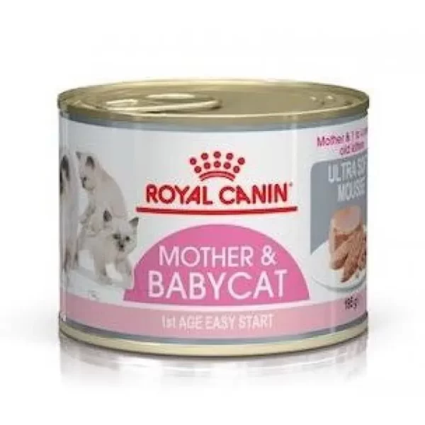 Royal Canin Feline Health Nutrition Mother & Babycat Mousse (Wet Food - Cans) 12 x 195 g