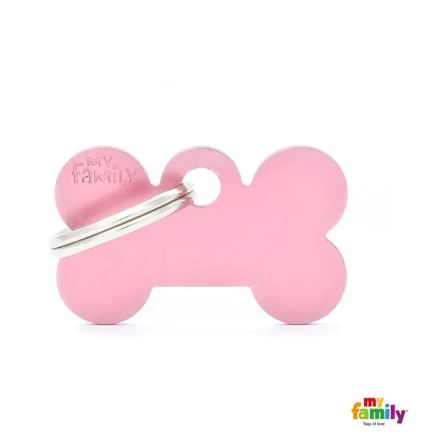 Small Bone Pink in Aluminum Name Tag