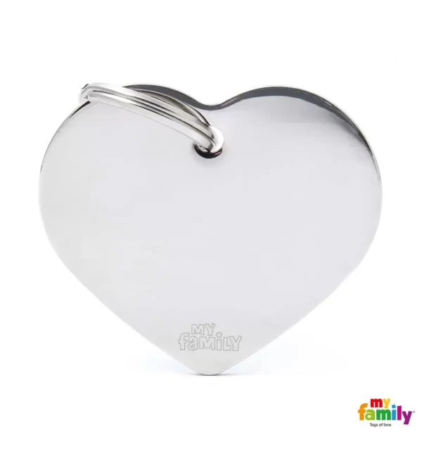 Small Heart Red in Aluminum Name Tag