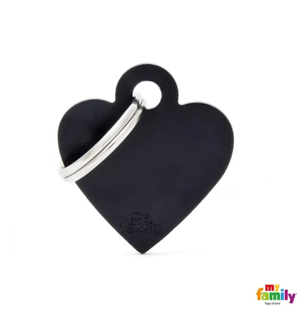 Big Round Black in Aluminum Name Tag