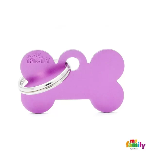 Small Bone Grey in Aluminum Name Tag