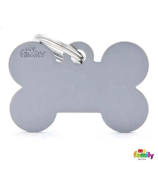 Big Round Light Blue in Aluminum Name Tag