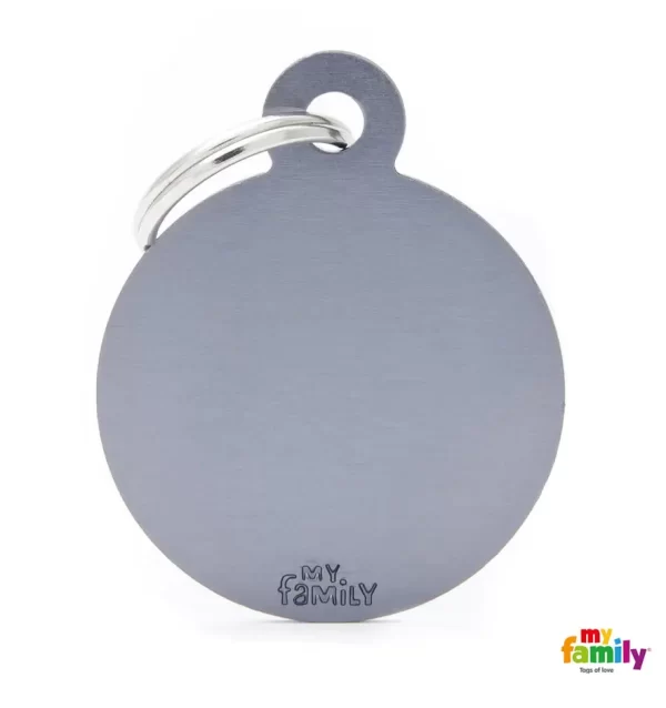 Big Heart Light Blue in Aluminum Name Tag