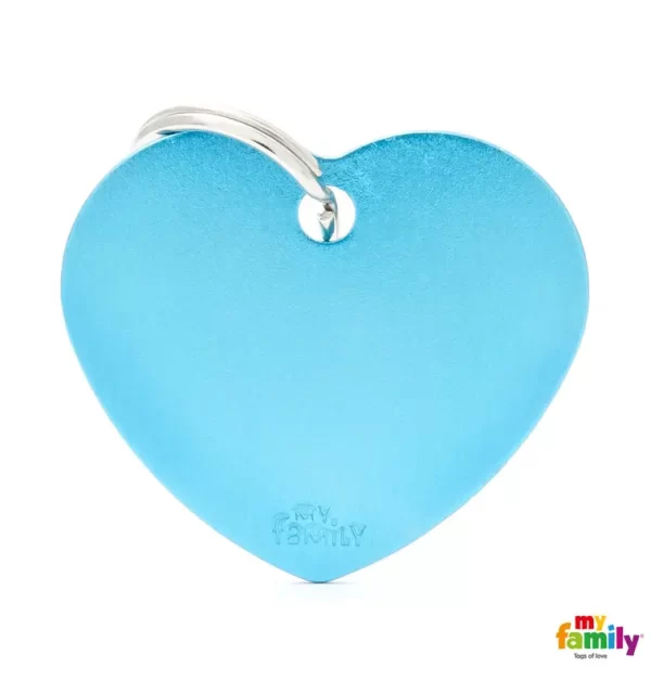 Big Heart Purple in Aluminum Name Tag