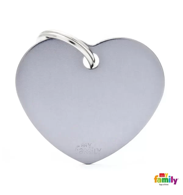 Small Heart Light Blue in Aluminum Name Tag