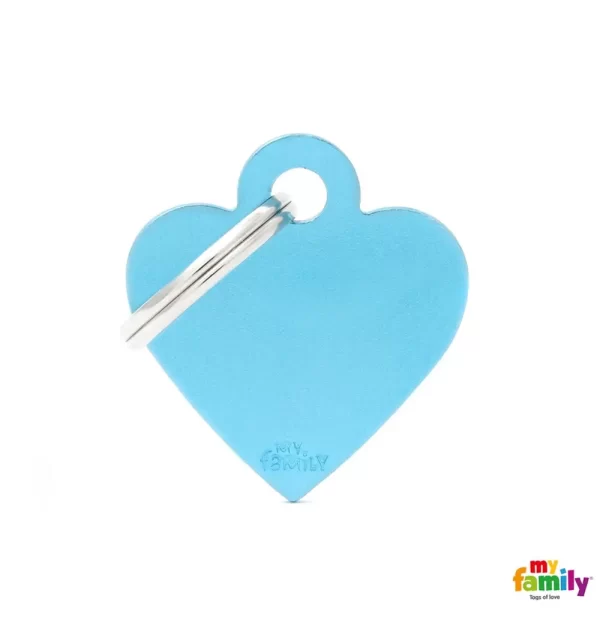 Big Heart Grey in Aluminum Name Tag