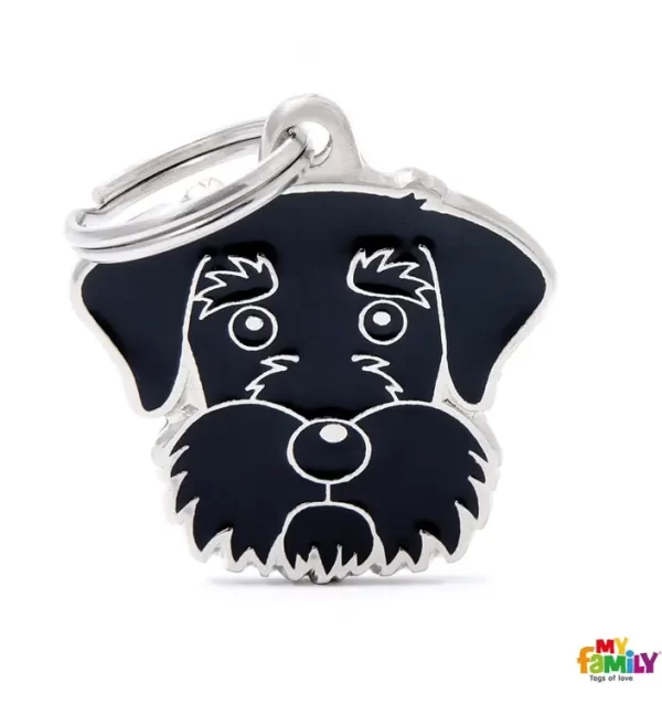 Black Schnauzer Name Tag