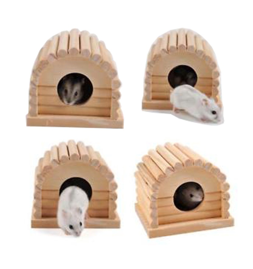 Hamster Igloo Wooden Toy Paws & Claws Pets