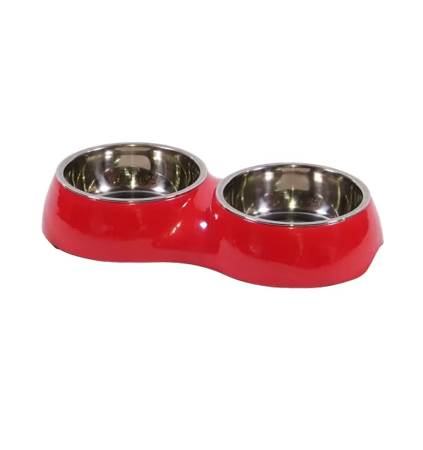 Double Stainless Steel Pet Bowl M&L