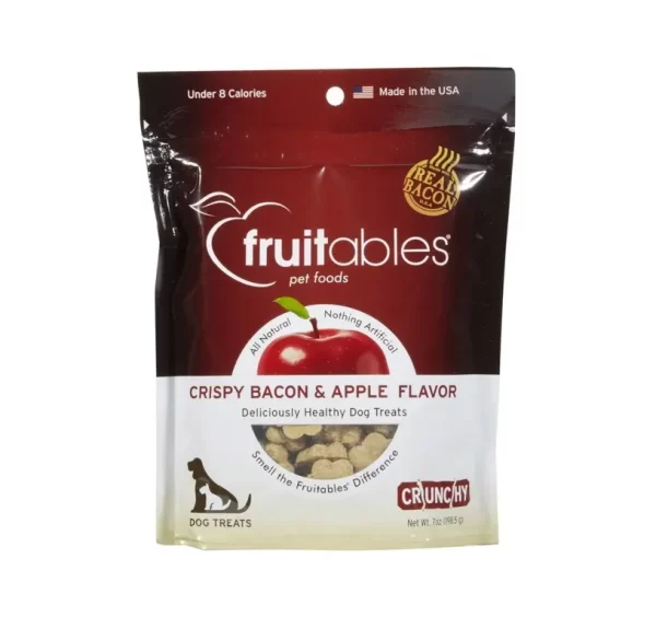 Fruitables Dog Treats Crispy Bacon & Apple Flavor 7oz