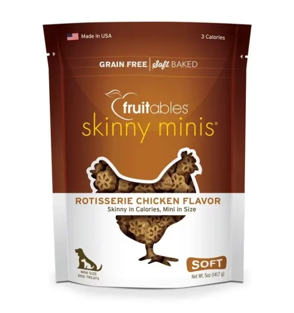 Fruitables Skinny Minis Dog Treats Rotisserie Chicken 141 gr