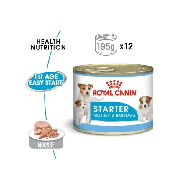 Royal Canin Starter Mousse Mother & BabyDog (cans) 12x195g