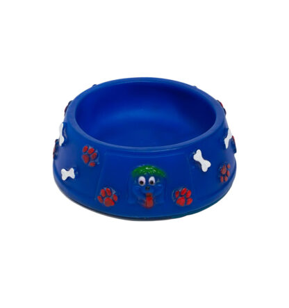 blue bowl dog toy
