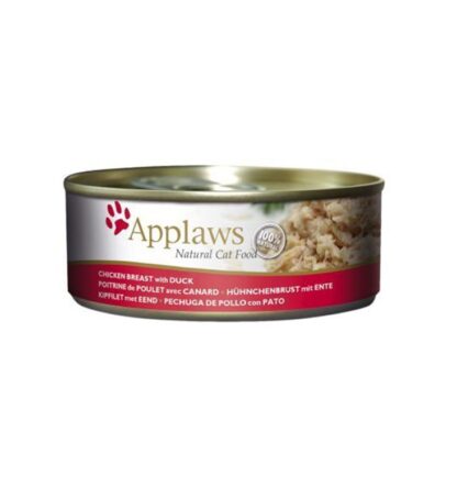 pplaws Cat Chicken with Duck in a tin is 100% natural and a complementary food for adult cats.
