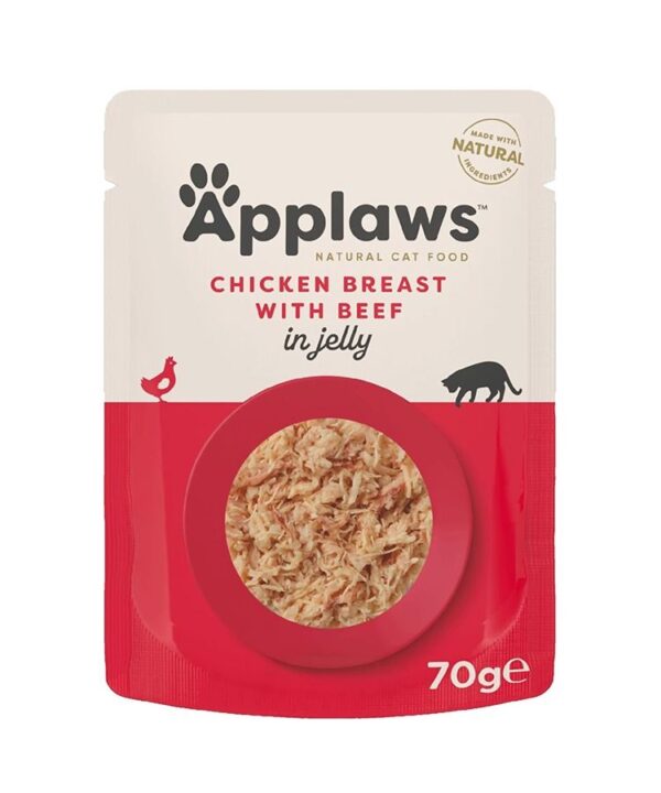 Applaws Chicken with Beef in Jelly Adult Wet Cat Food 70g Pouch