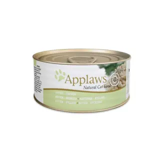 Applaws Chicken Kitten Tin is a premium complementary cat food specially formulated to help aid the physical development of kittens.