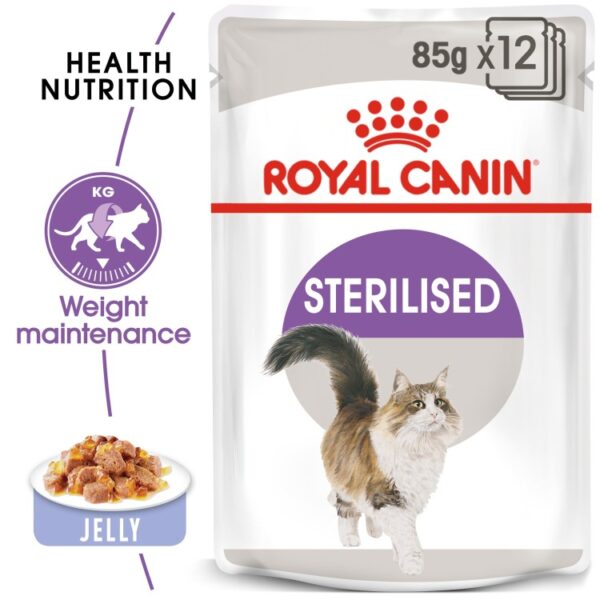 Royal Canin Feline Health Nutrition Sterilised Jelly (Wet Food - Pouches) 85 g