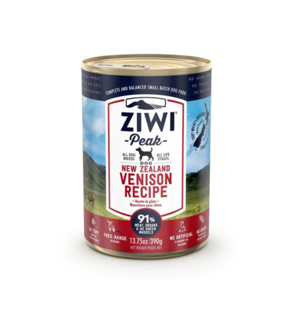 ZiwiPeak Venison Recipe Canned Dog Food 390g