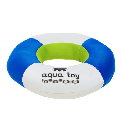 Auqa dog toy puppy paddler is a floating ring designed for water use