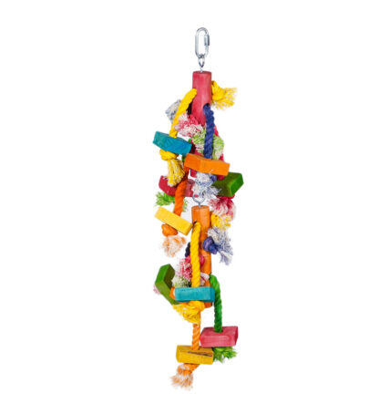 wooden bird hanging Toy for cockatiels, parakeets and other small bird species