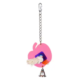 Apple Hanging Bird Toy is a hanging bird toy made of durable, non-toxic materials.