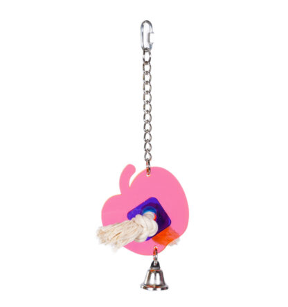 Apple Hanging Bird Toy is a hanging bird toy made of durable, non-toxic materials.