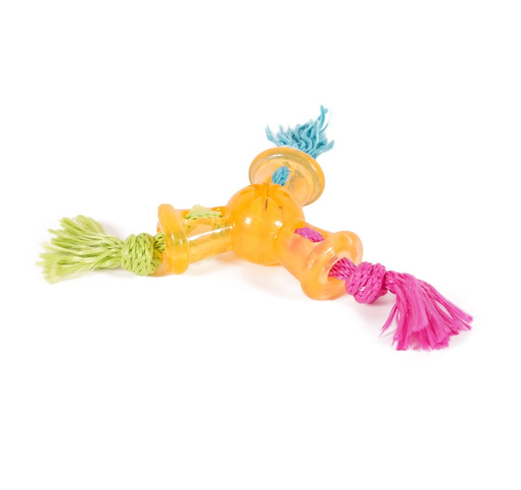 Colored Ninja Dog Rope is durable and helps to promote clean teeth and gums