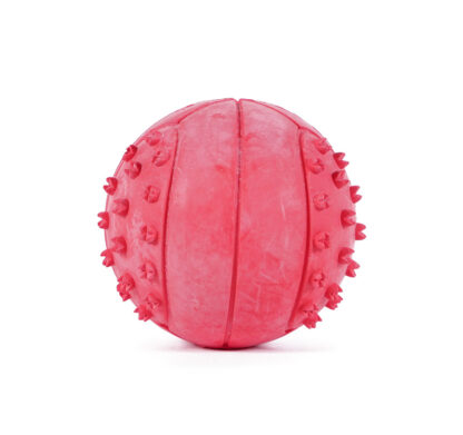 Heavy Duty Dog Ball, built with dents, bumps and grooves to help keep their teeth and gums healthy and free from plaque and tartar