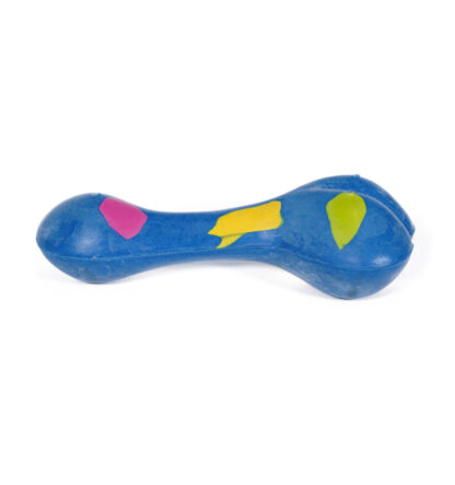 Rubber Dog Bone Toy is made of a durable, rubber-like material that’s non-toxic and perfect for your dog’s play time!