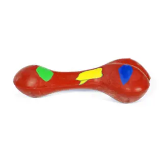 Rubber Dog Bone Toy in red is made of a durable rubber material that’s perfect for your dog’s play time!