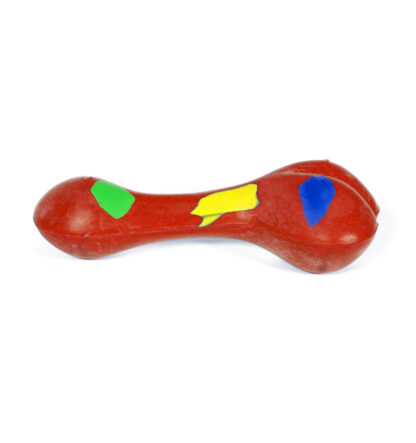 Rubber Dog Bone Toy in red is made of a durable rubber material that’s perfect for your dog’s play time!