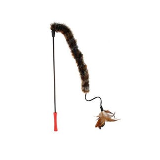 Gigwi-Feather-Teaser-with-Natural-Plush-Tail-and-TPR-Handle
