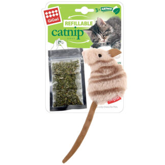 Gigwi-Mouse-Fluffy-Plush-Cat-Toy-with-3-Refillable-Catnip-Bags
