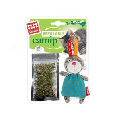Gigwi-Refillable-Rabbit-with-3-catnip-teabags-in-zip lock