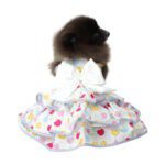 Cherry Dog Dress With Ribbon