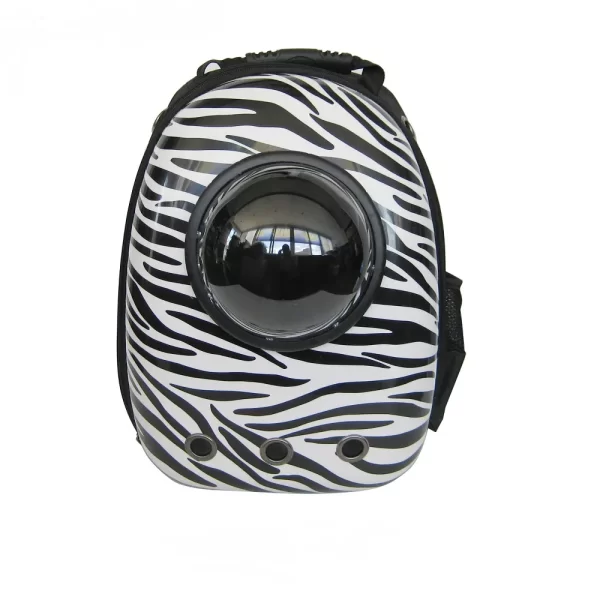 Orien Pet Zebra Print Backpack Carrier Bag