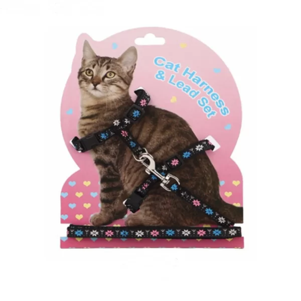 Orien Pet Cat Harness with Leash-Black