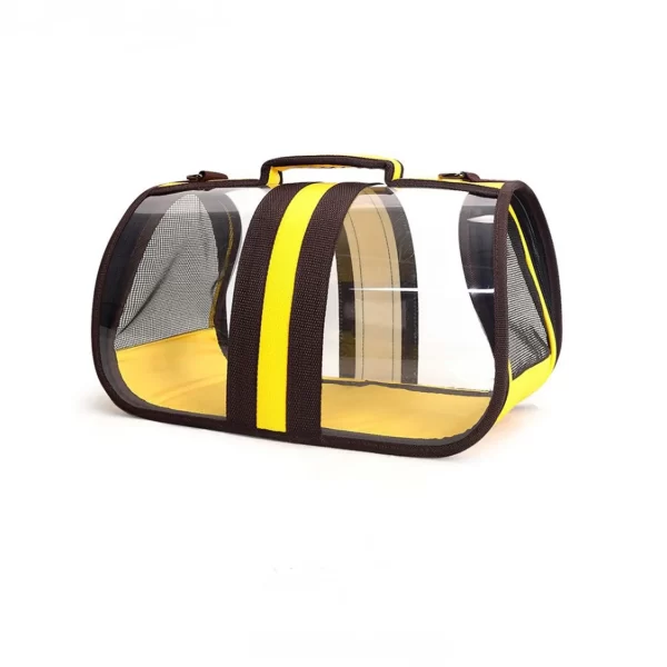 Orien Pet Belle Transparent Handbag-Yellow/Coffee