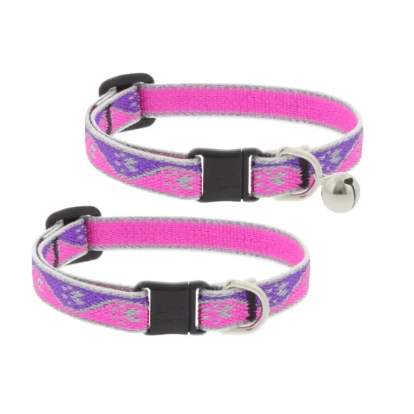 Reflective Safety Cat Collar with Bell – Pink Paws