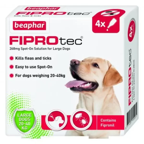 Beaphar Fiprotec for Large Dog - 4 Pipettes