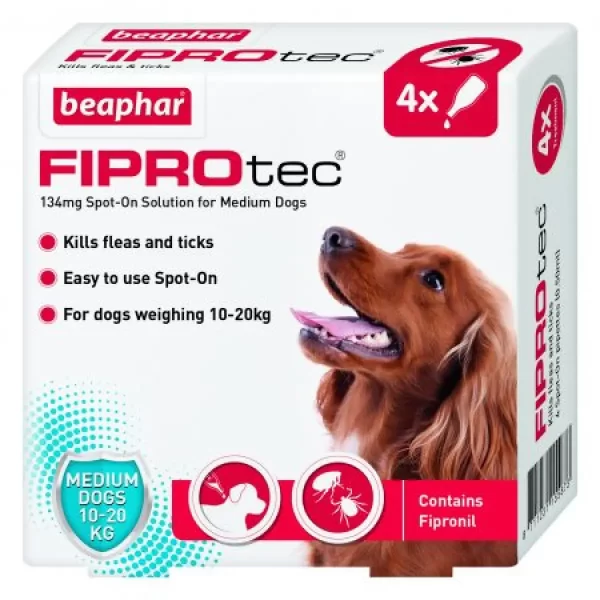 Beaphar Fiprotec for Medium Dog - 4 Pipettes