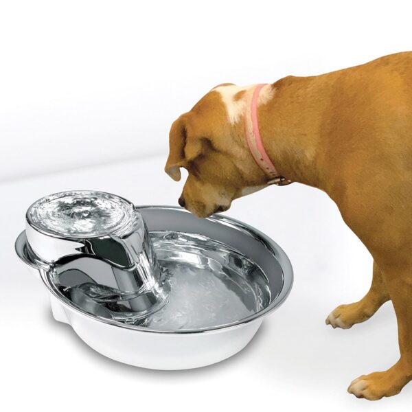 Big Max Ceramic Pet Drinking Fountain 128oz (White)