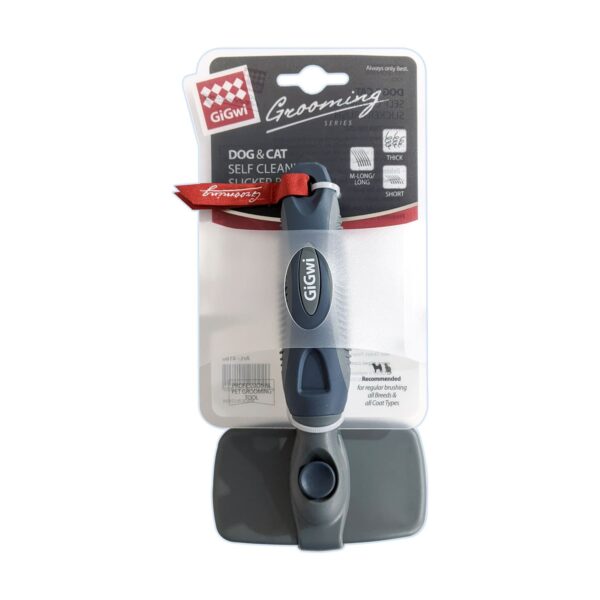 Gigwi Self Cleaning Slicker Brush for Dogs and Cats